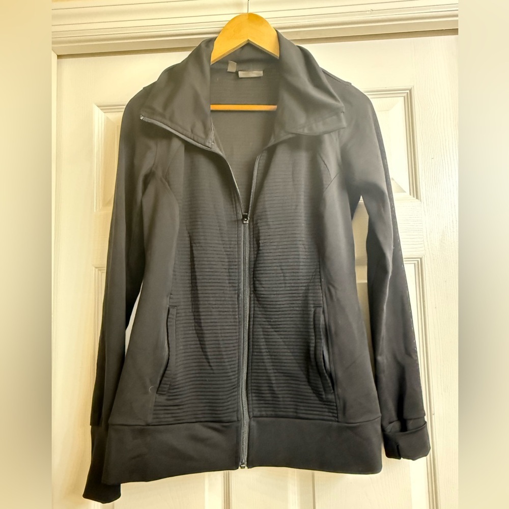 Athleta Black Athletic Soft Zip Jacket Size Small